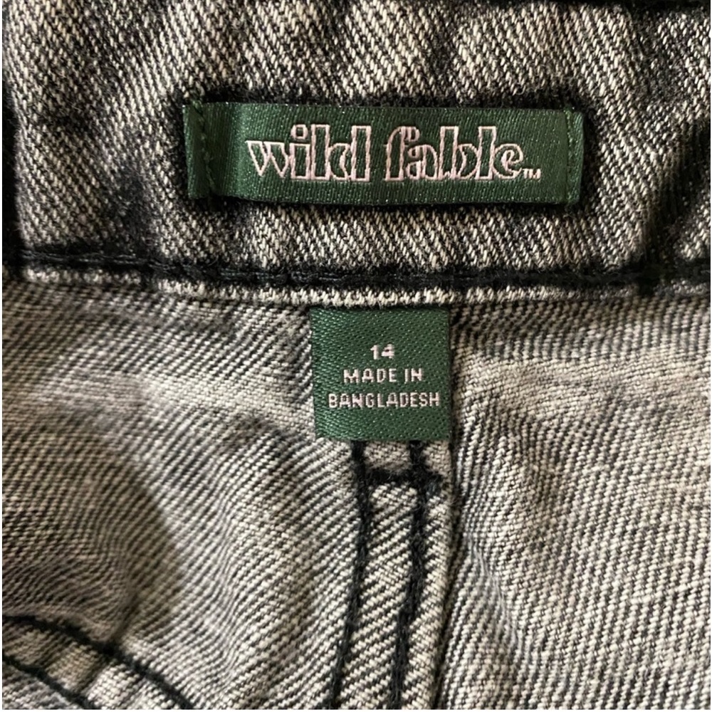 Wild Fable Highest Rise Cut Off Button Fly Jean Shorts Gray Size 14 - Picture 13 of 15